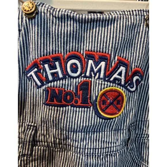 Vintage Thomas & Friends Striped Overall & Hat Set Size 4T - Picture 8 of 9